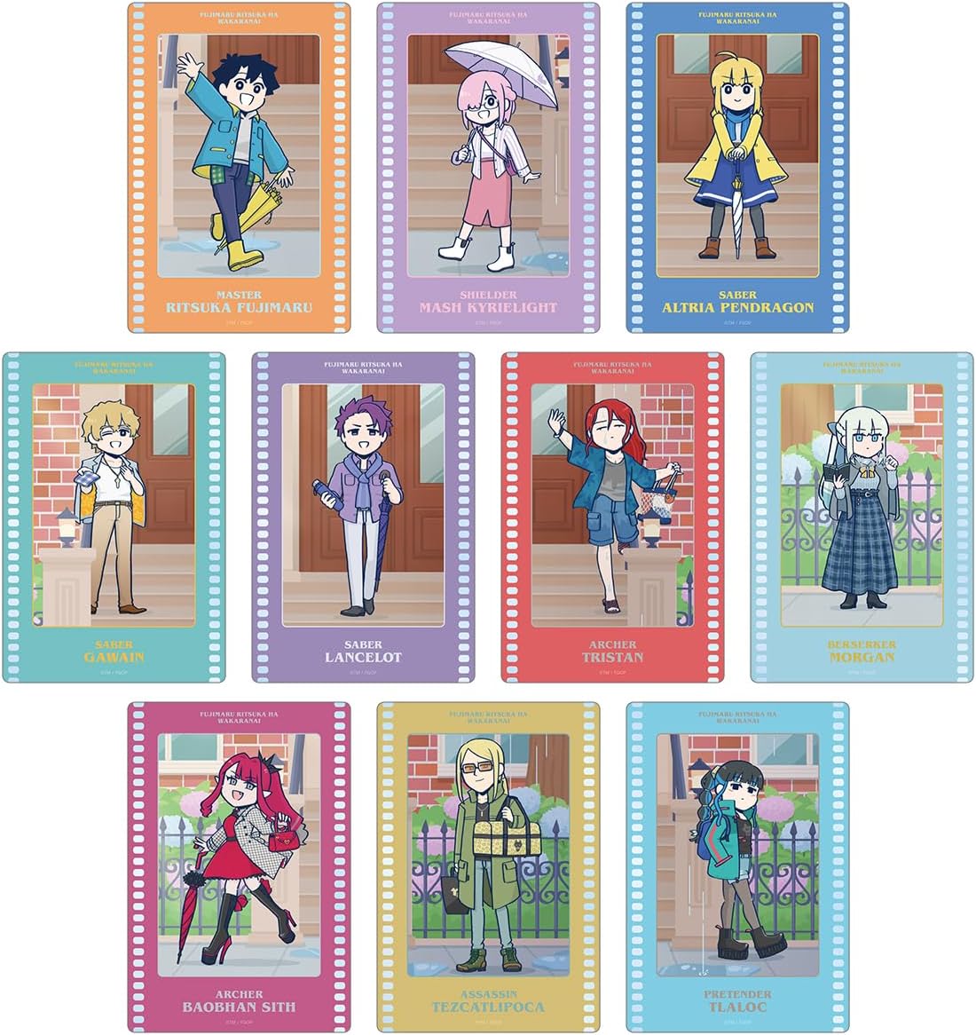 Anime Fate/Grand Order Tachika Fujimaru No Wake, Illustrated by Tsuchieda Sensei Ver., Trading Film Style Clear Cards, Box of 10