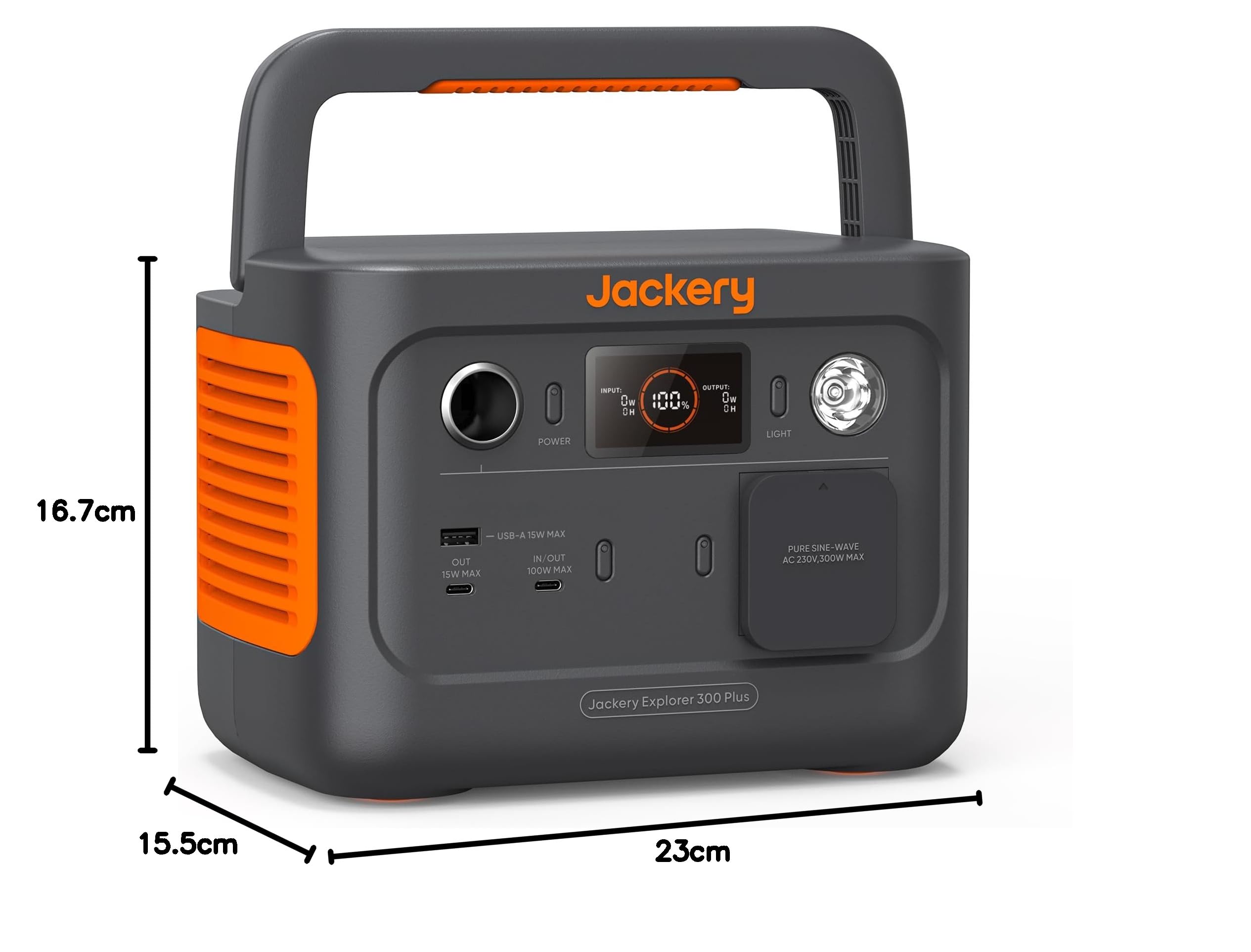 JACKERY Explorer 300 Plus Portable Solar Generator, 288Wh LiFePO4