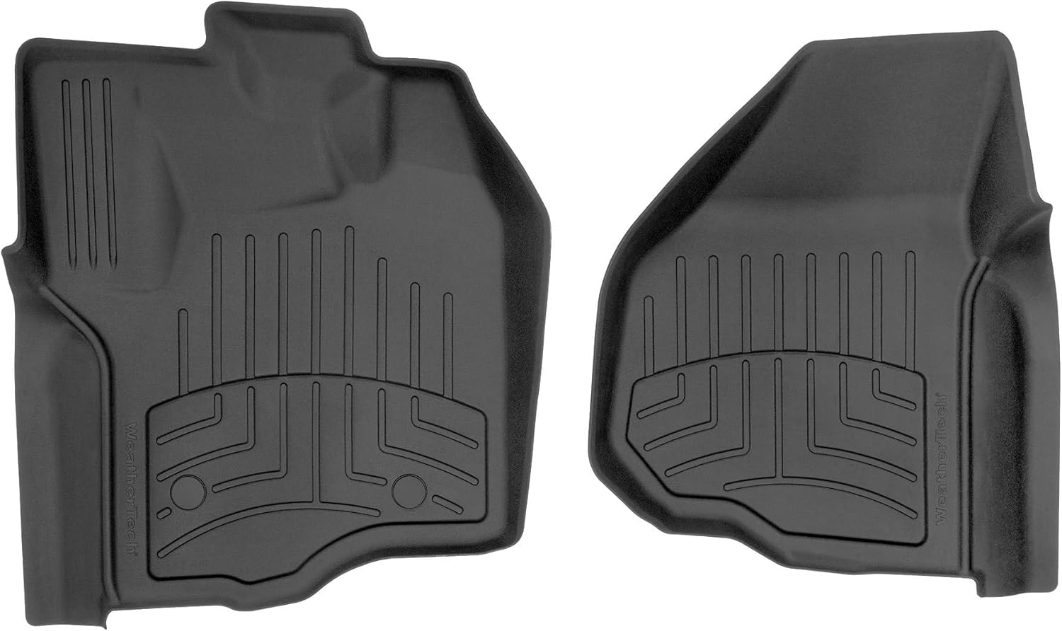WeatherTech FloorLiner HP Custom Fit Floor Mats for Ford Super Duty - 1st Row (444331IM), Black