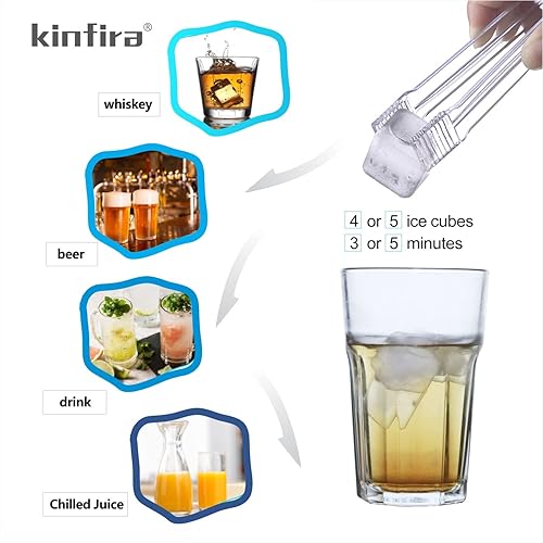Miniatura 6 de 30 cubos de hielo reutilizables para bebidas, cubos de hielo de plástico recongelables para refrescar bebidas sin diluir, bastante buenos para