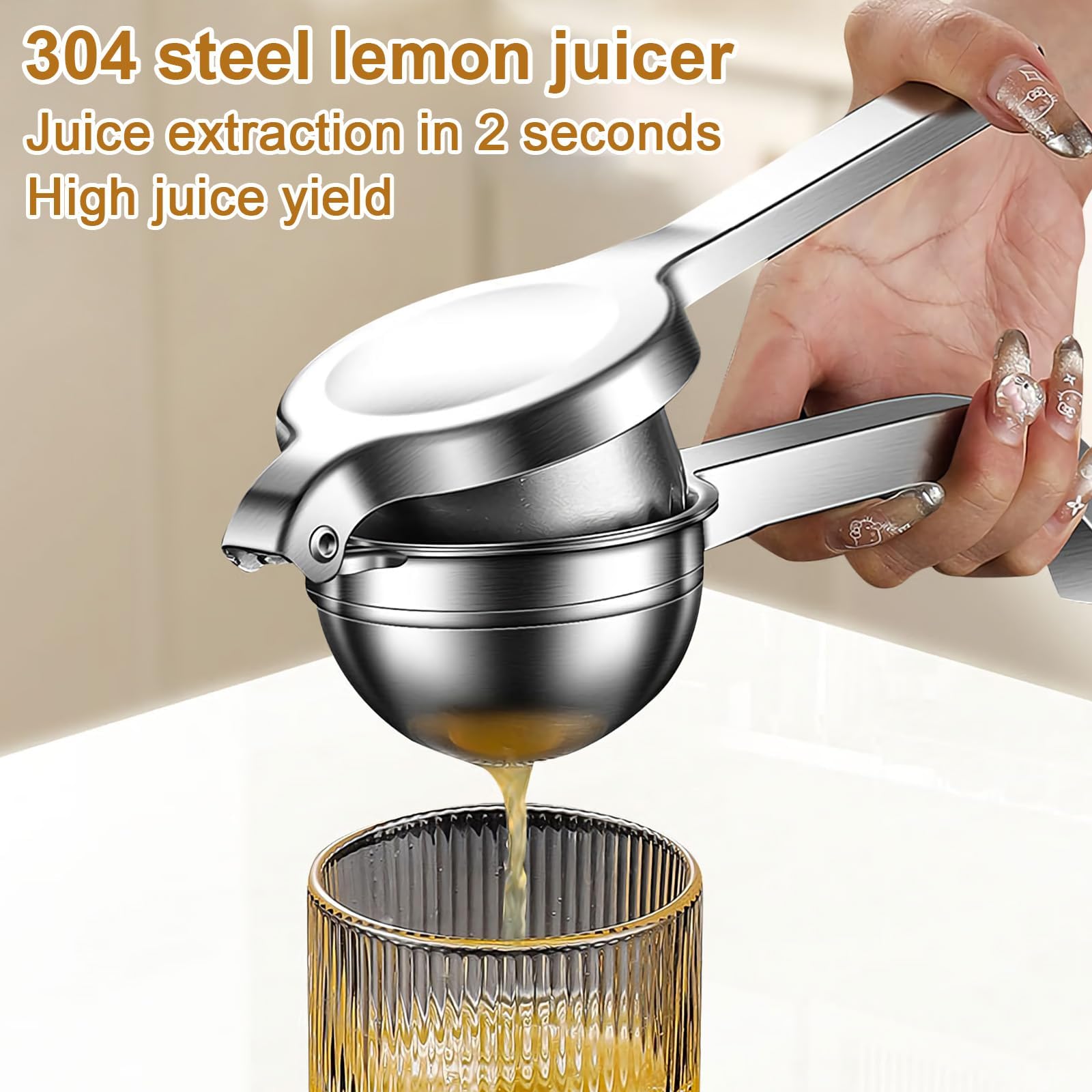 Prensa de limón, prensa de frutas, apta para todos los cítricos, para maximizar la frescura y el sabor, fácil de usar, apto para lavavajillas, para bar, cocina, restaurante (2)