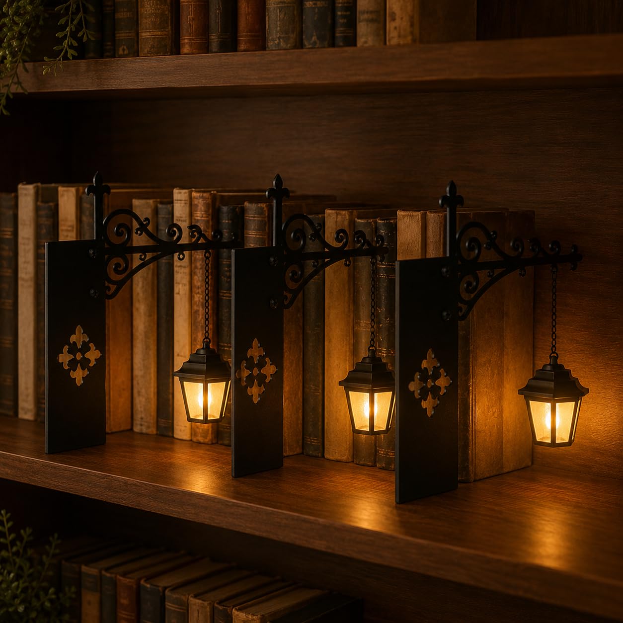 Library Lantern Mini Bookshelf Lamp，Library Lantern Decorative Booksshelf