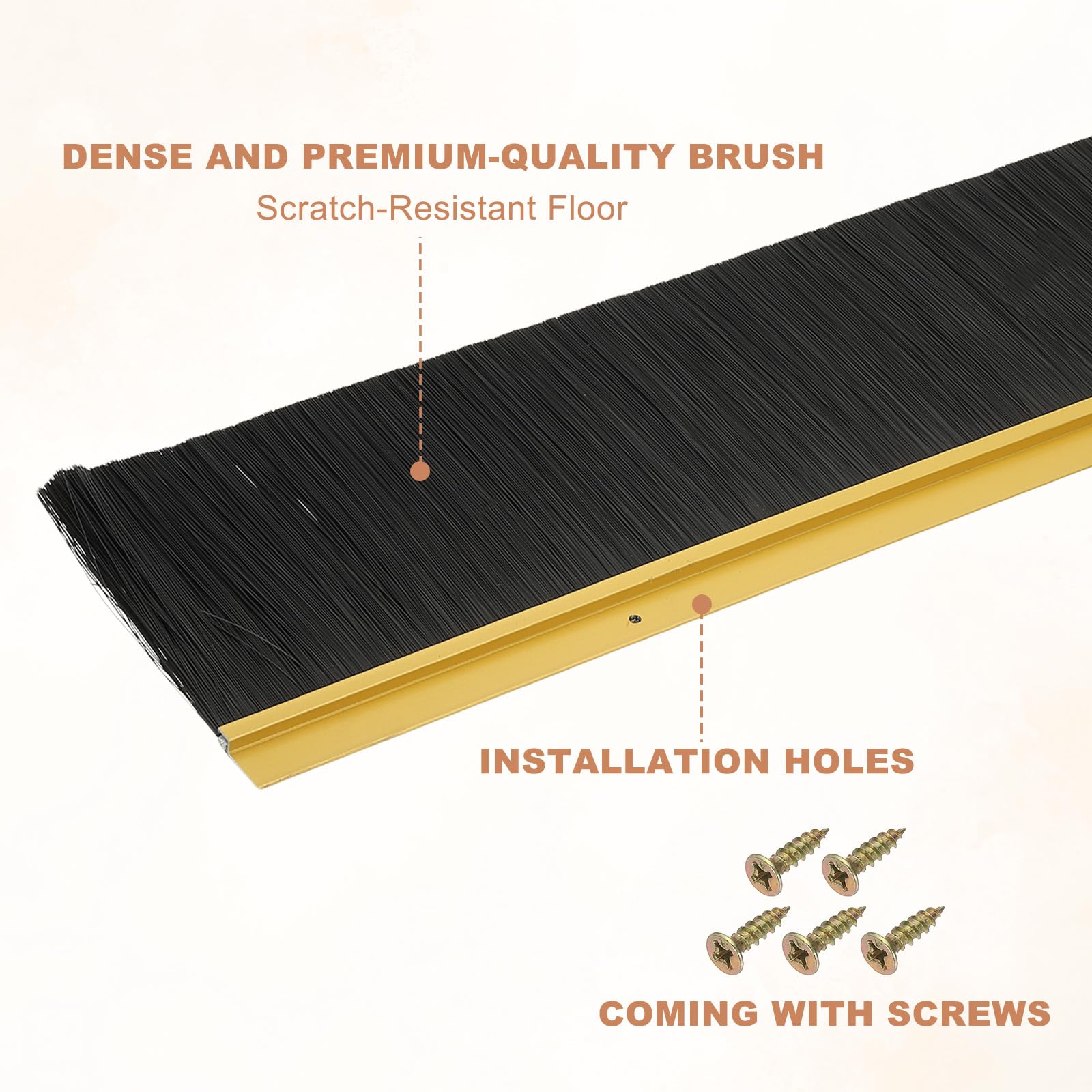 PATIKIL Door Brush Sweeps 4.72" Bristles x 47.24" Long - Image 4