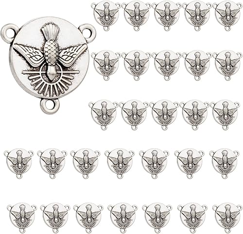 San Benito, Medalla milagrosa de Nuestra Señora de Guadalupe para la fabricación de joyas DIY, parte de conexión del centro del rosario de la Virgen