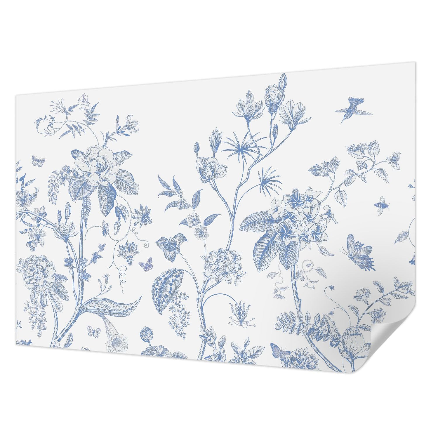 Tapisserie murale autocollante pour chambre à coucher au design floral élégant Tulup