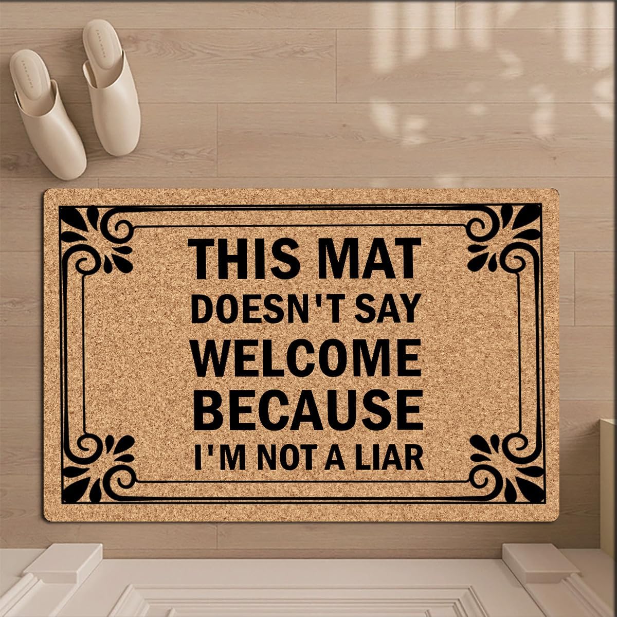 Because I'm Not a Liar Funny Doormat for Entrance Way with Non Slip Backing Indoor/Outdoor Welcome Mats Home and Office Decorative Rug 23.6 in(W) X 15.7 in(L)