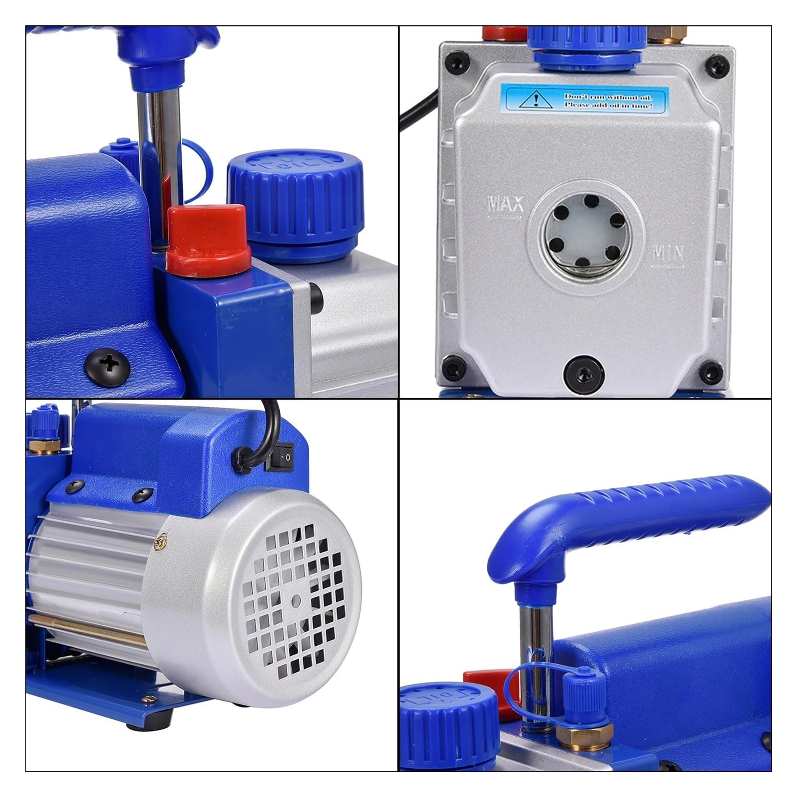 Vakuumpumpe, einstufige automatische AC-Vakuumpumpe | 4 CFM 1/4 HP for die Harzentgasung von Klimaanlagen