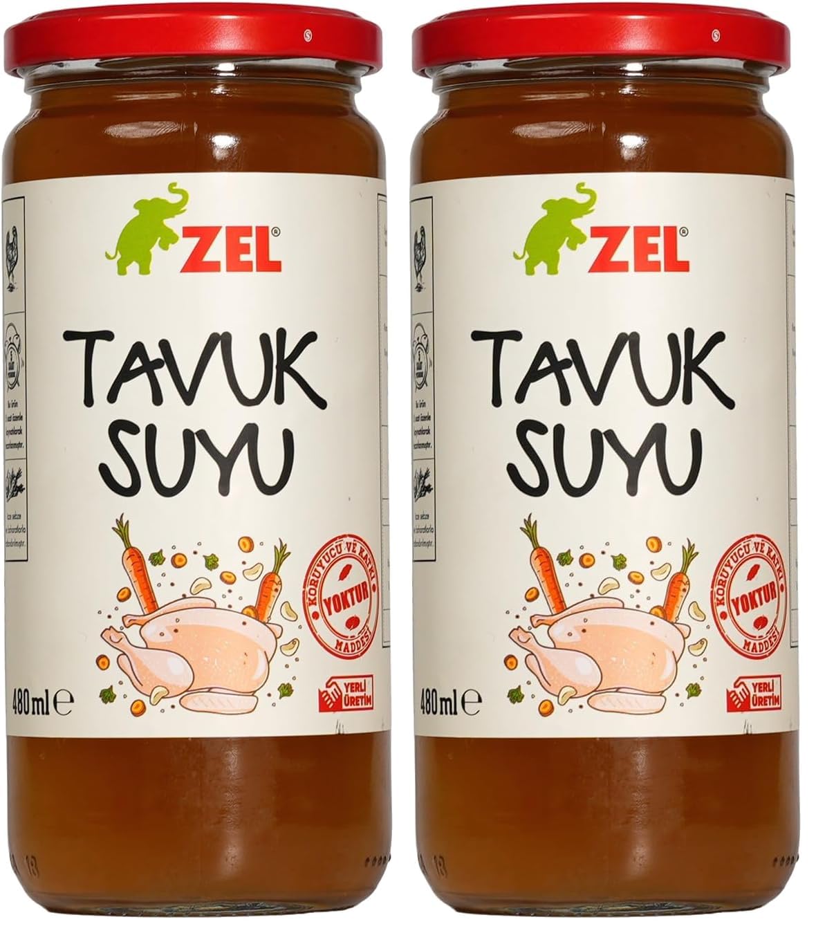 ZEL Tavuk Suyu 480 ml 2li paket