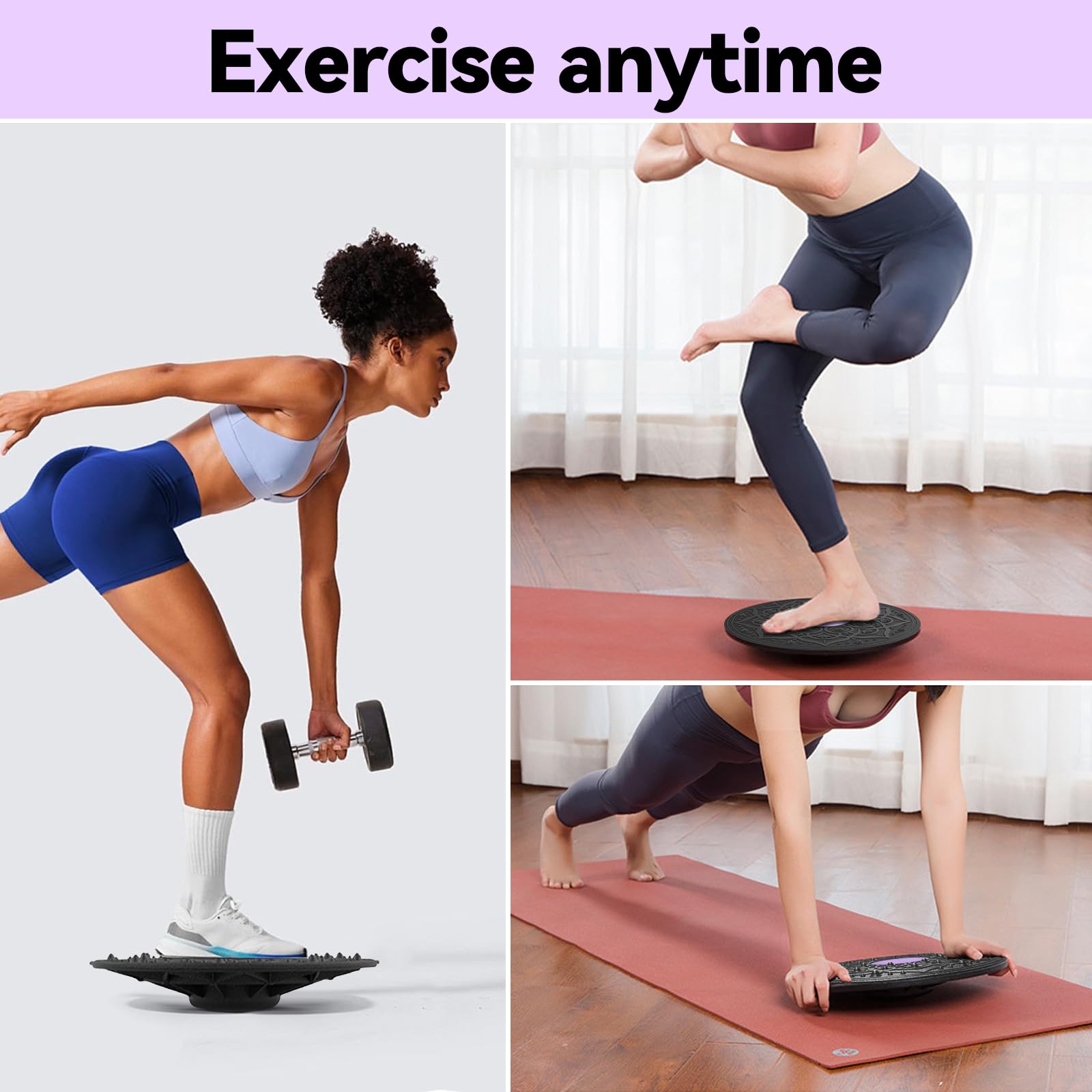 Balance Board,Planche d'Équilibre de 30 Cm avec Base Antidérapante, Planche d'Équilibre pour La Rééducation Et Le Fitness, Améliore l'Équilibre, Convient aux Adultes Et aux Enfants