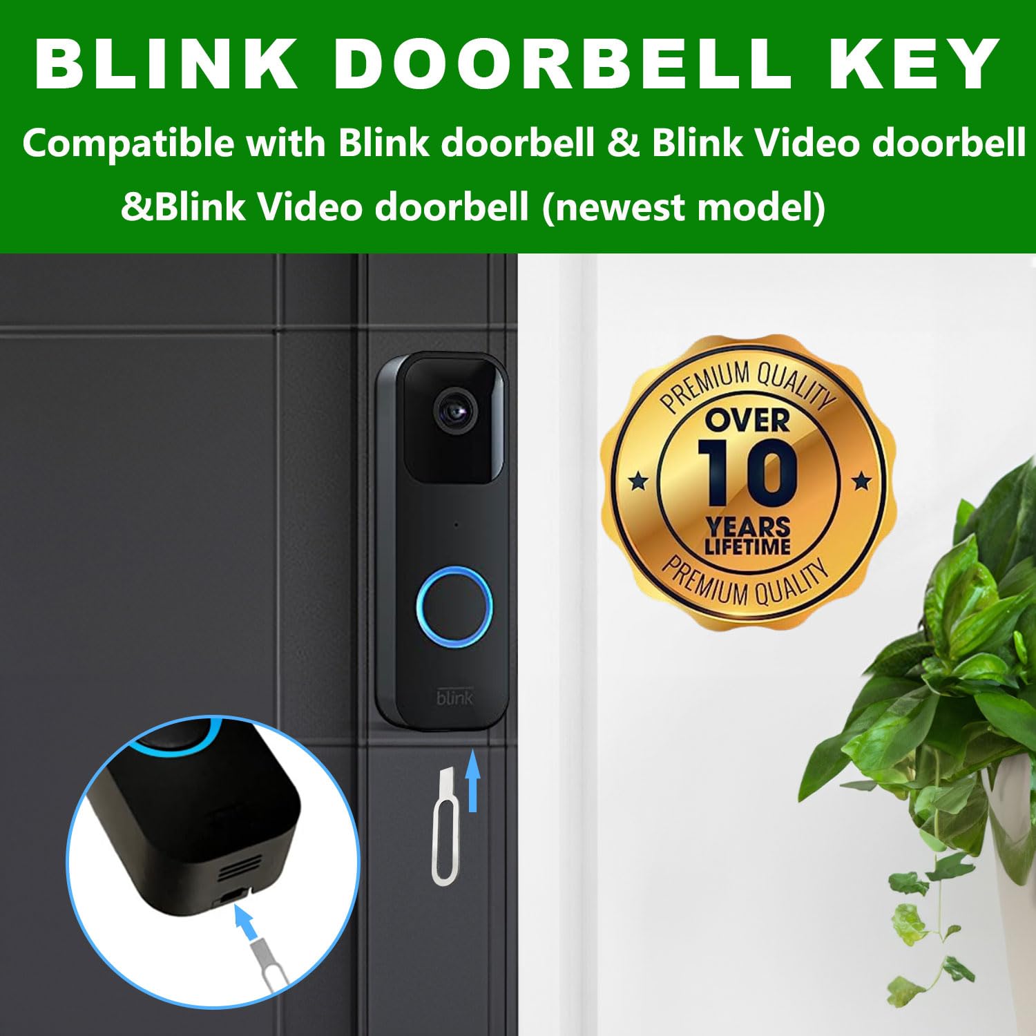 Aieted 4 Pack Blink Doorbell Key Replacement Tool,Blink