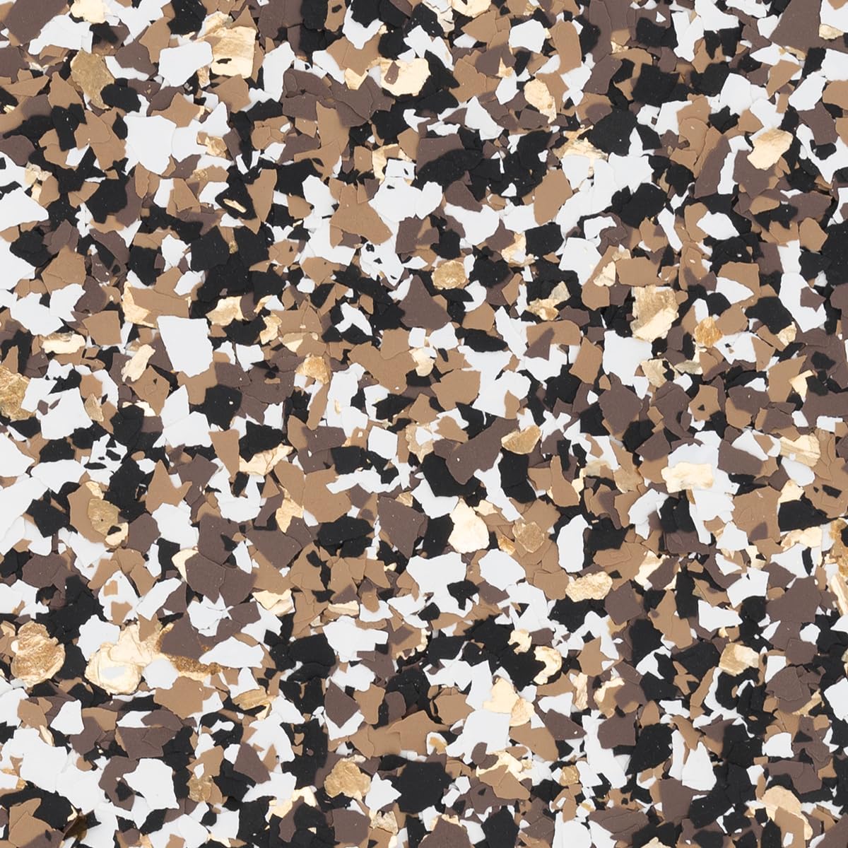 Decorative Floor Coating Flakes, Dark Earth Tone Sparkle, 1/4", per lb