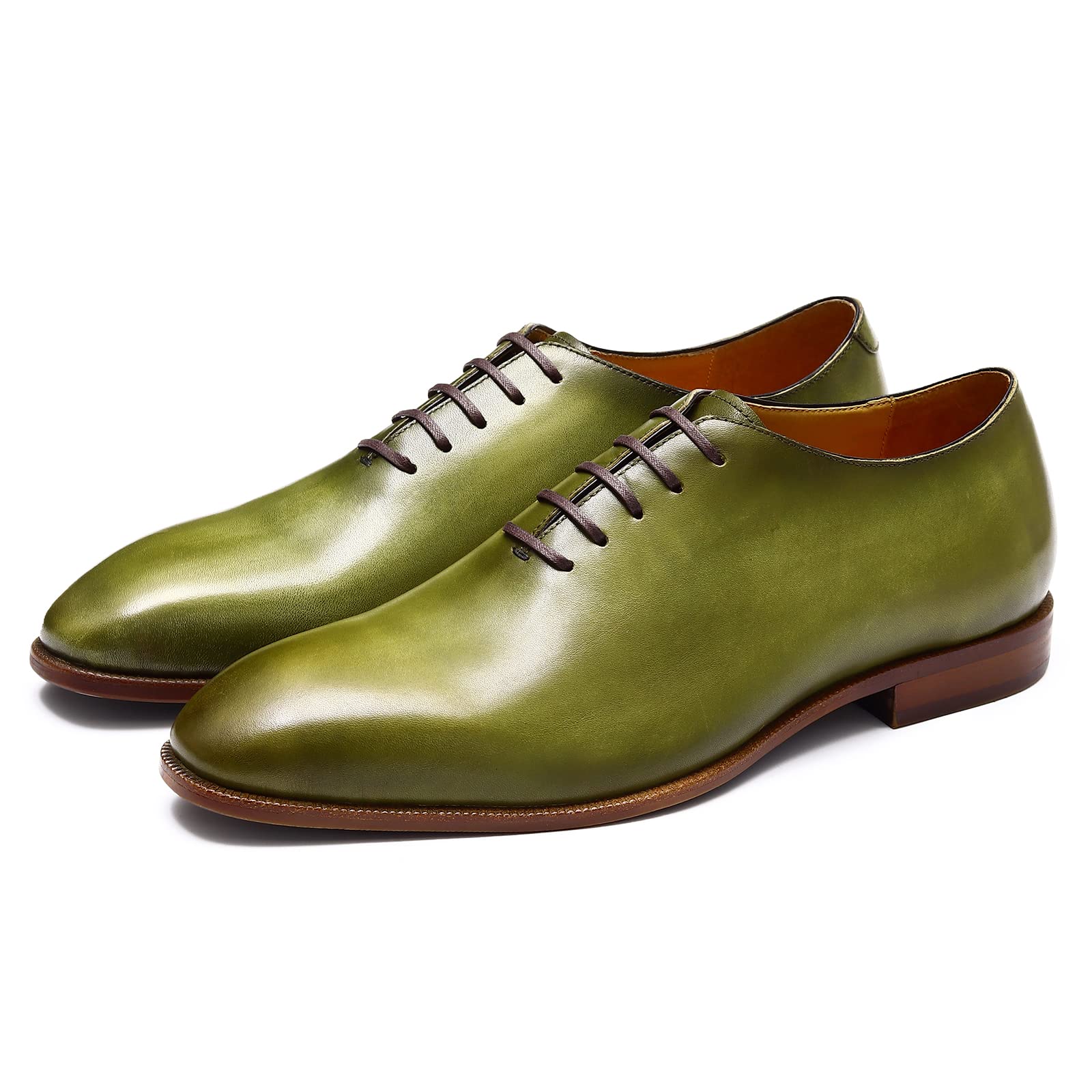 Oxfords Affaires Formelles pour Hommes Chaussures Habillées Bureau Mariage Chaussures de Ville à Lacets Basses en Cuir