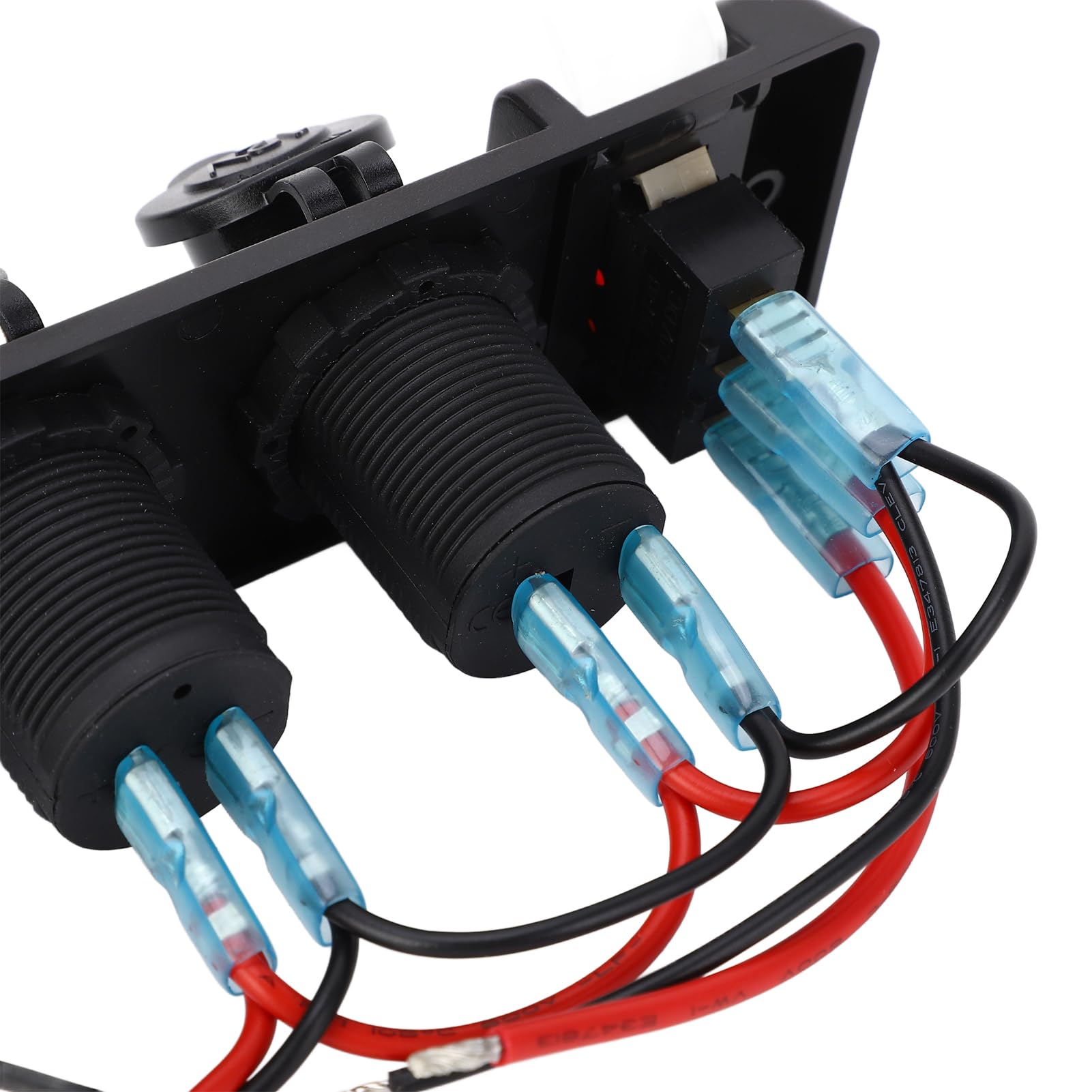 Panneau de Prise Allume-Cigare USB avec Indication LED pour Voiture, Bateau, SUV, Yacht, Double Panneau de Prise USB étanche IP66 pour Véhicules DC 12 V