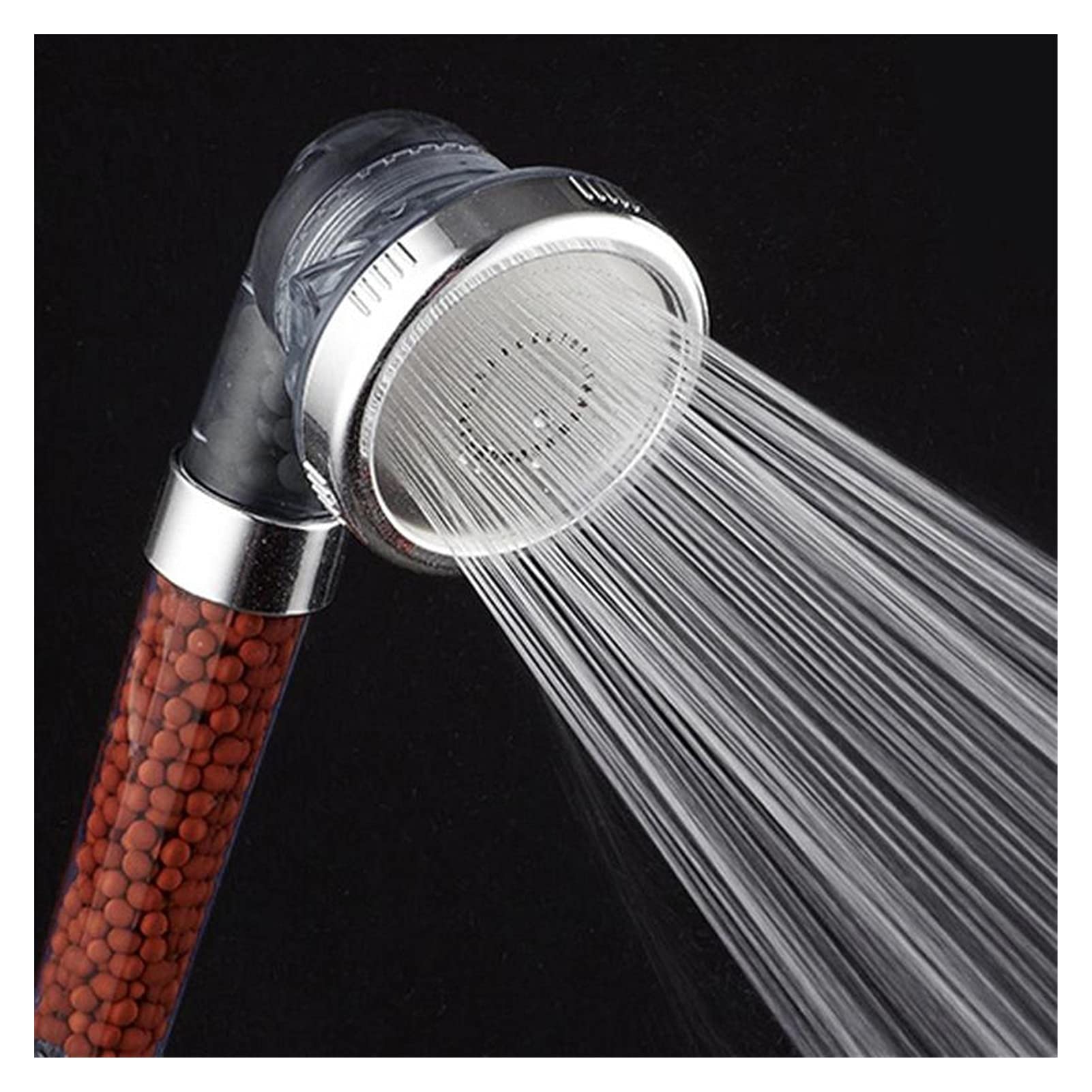 SUNYANG Summer solstice Filter Shower Head Led Saving Water 3 Colors Lights Changing High Pressure Automatic Ionic Rainfall Bathroom Shower Head (Color : Ordinary no light)