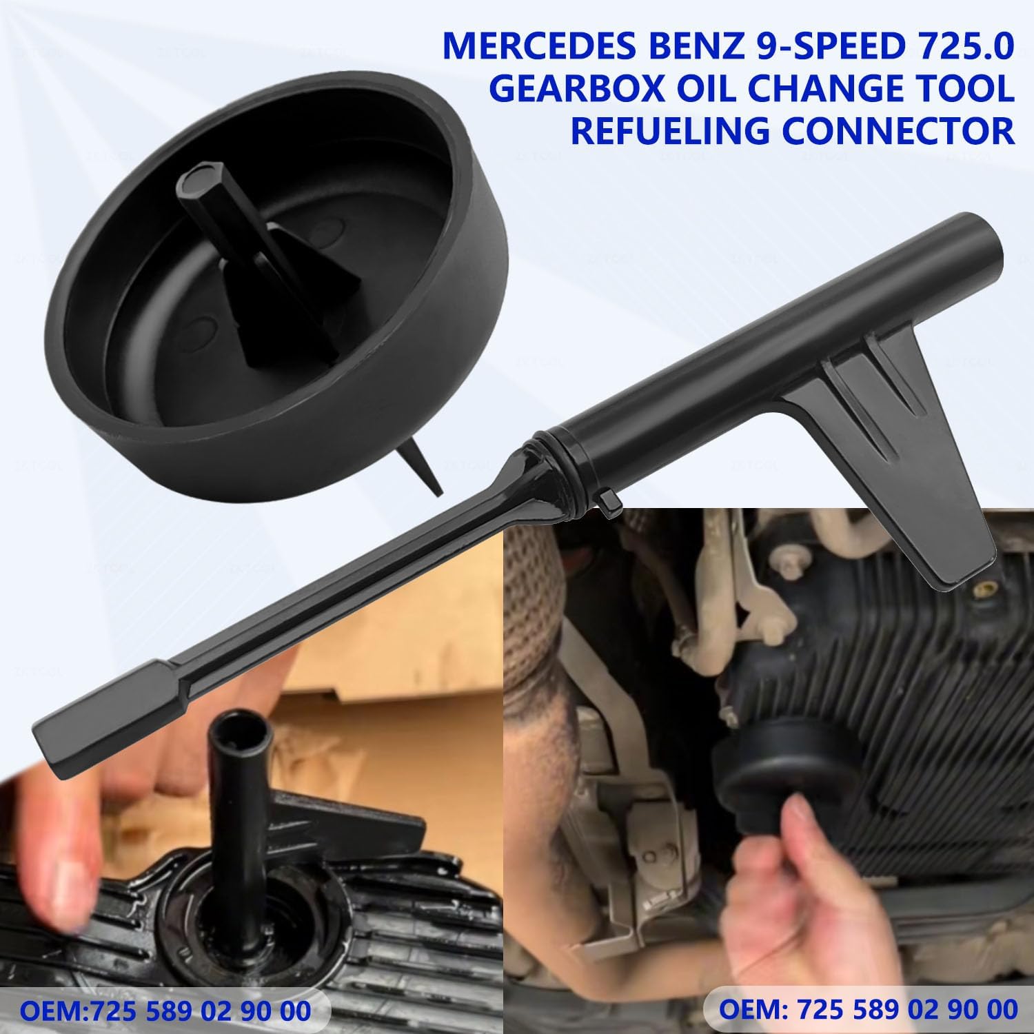 ZKTOOL 27 Pièces Kit d'Adaptateurs de Remplissage de Liquide de Transmission ATF, Outils de Remplissage d'Huile de Transmission, Connecteur de Recharge d'Huile de Boîte de Vitesses Automatique