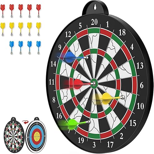 Tablero de dardos magnético para interiores y exteriores, de doble cara, 2 en 1, regalo deportivo