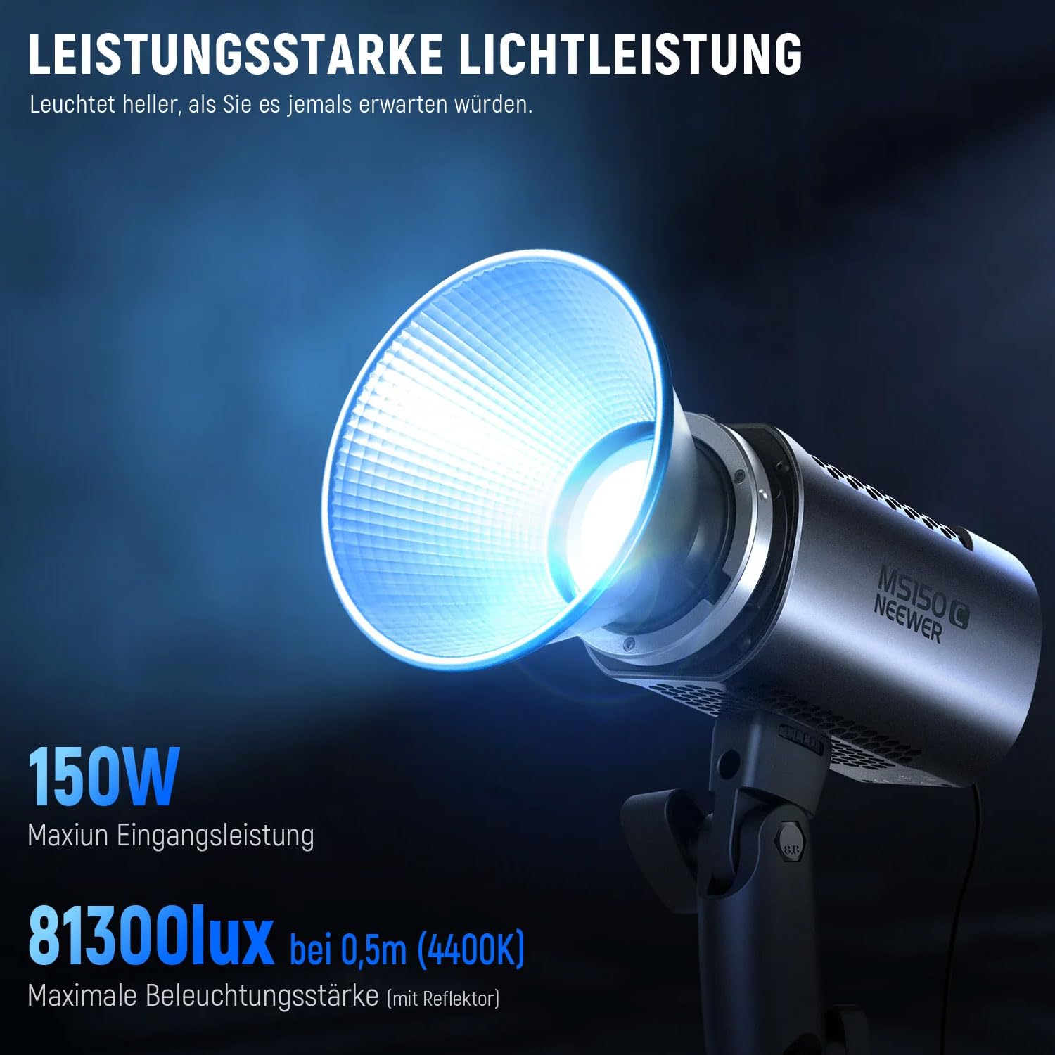 Neewer MS150C światło ciągłe RGB światło do zdjęć i wideo z keepdrum MS096 statyw