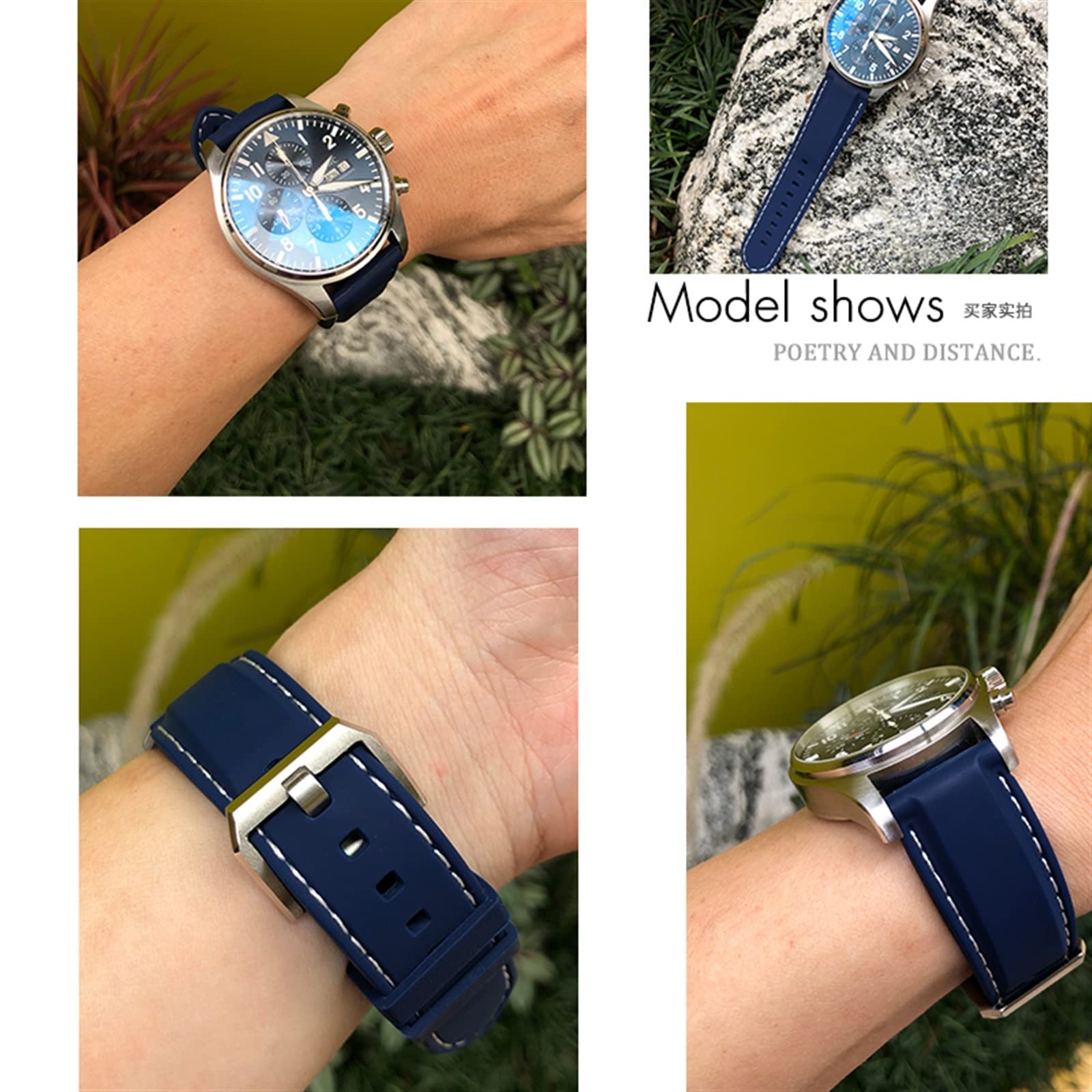 IWC ラバーストラップ　ブルー（紺色）XSサイズ　ラグ幅20mm IWC ラバーストラップ ブルー（紺色）XSサイズ ラグ幅20mm