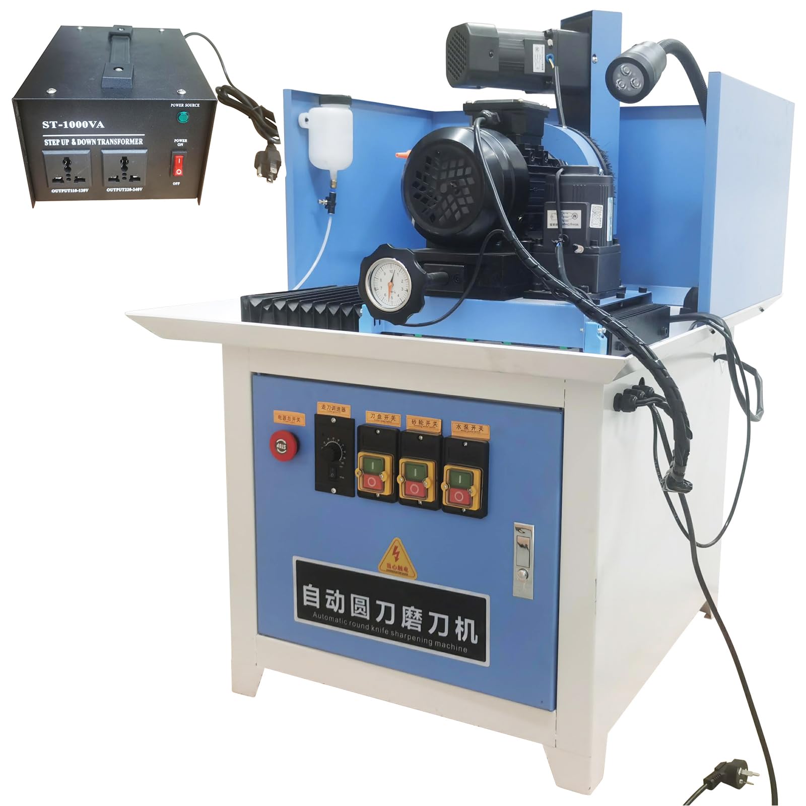 TECHTONGDA Automatic Circular Saw Blade Sharpener with Voltage Transformer Water Pipe 110V 220V Round Knife Grinding Sharpening Machine