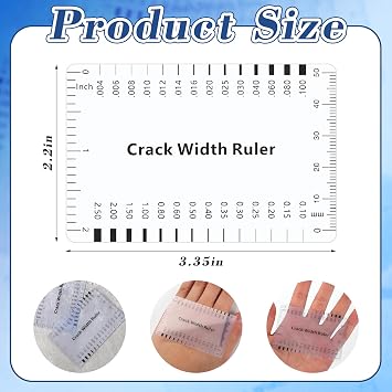AmazingSpark 6 Pcs Concrete Crack Width Ruler Gauge Measurement Tool