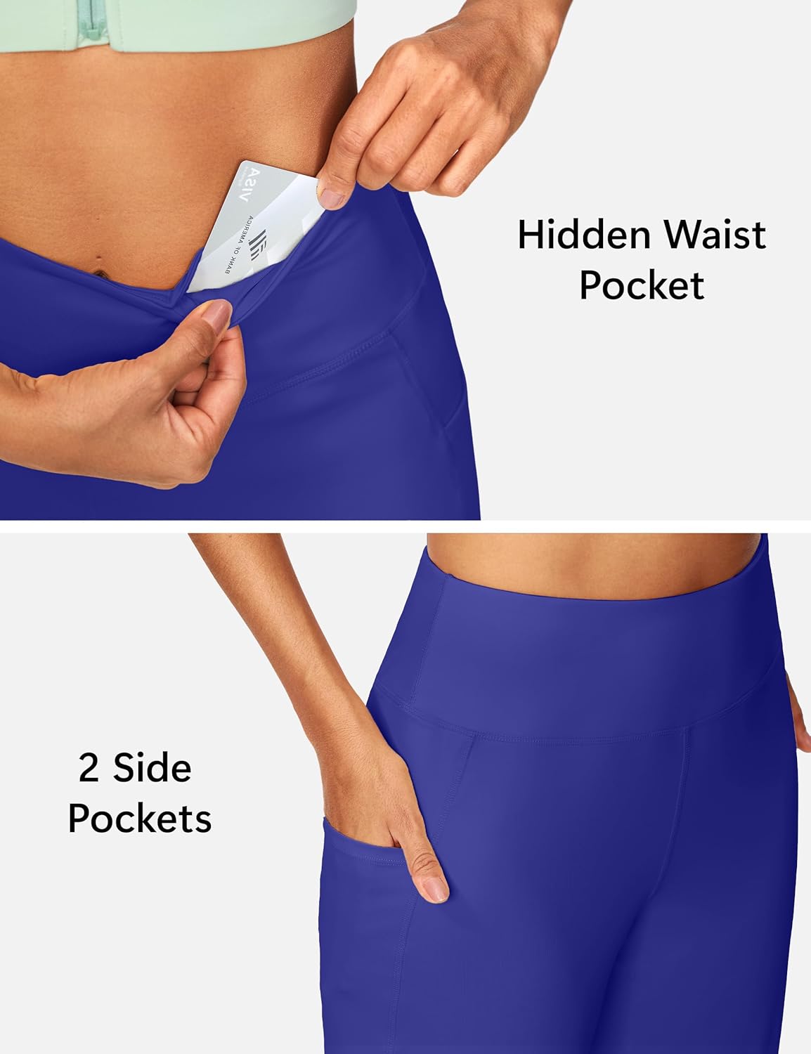 15"/ 18"/ 21" Capri Pants for Women High Waist with Pockets Women's Capris Workout Yoga Pants Loose Straight Leg - Image 4