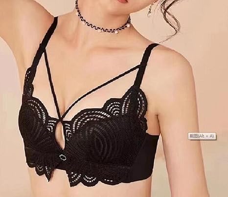 Amazon Co Jp 調節可能なマッサージコットンブラ かわいいレースブラ 小さなおっぱいのための朗報 少しセクシー 38ab ブラック 服 ファッション小物
