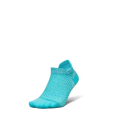 Feetures PF Relief Light Cushion No Show Tab Crew Cut Socks Shoes Aqua Spring