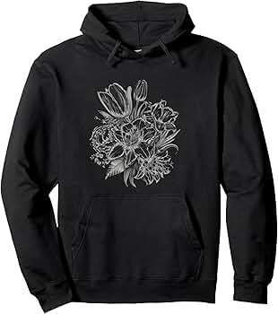 トップス 44 Flowers Hoodie Black トップス 44 Flowers Hoodie Black Black Flower Hoodie