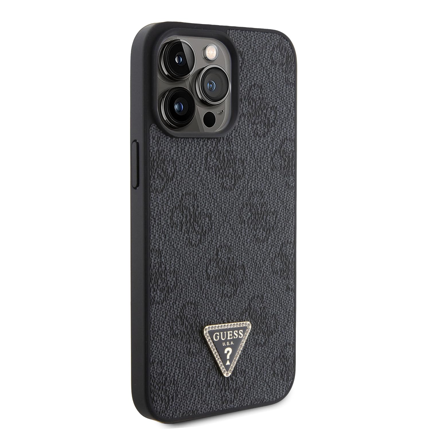 GUESS GUHCP15XP4TDSCPK Funda para iPhone 15 Pro MAX 6.7" Negro Hardcase Crossbody 4G Metal Logo