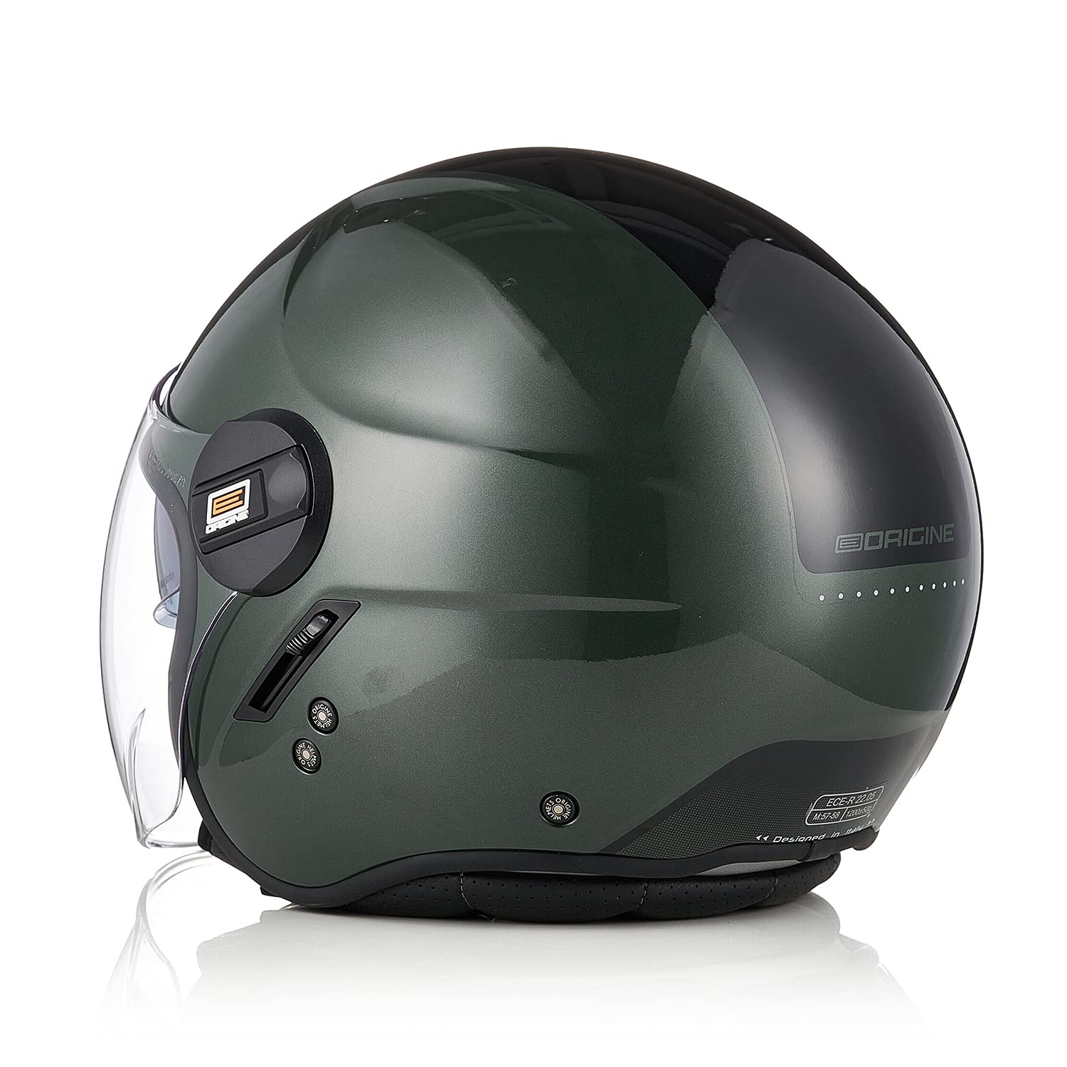 ORIGINE Casco Jet Moto Casco Aperto Scooter con Doppia Visiera Omologato ECE