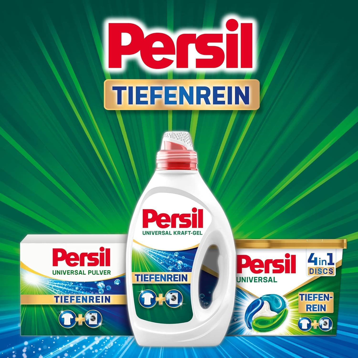 Persil Polvo universal de limpieza profunda (75 lavados), detergente completo para ropa pura y frescura higiénica para la máquina, eficaz de 20 °C a 95 °C