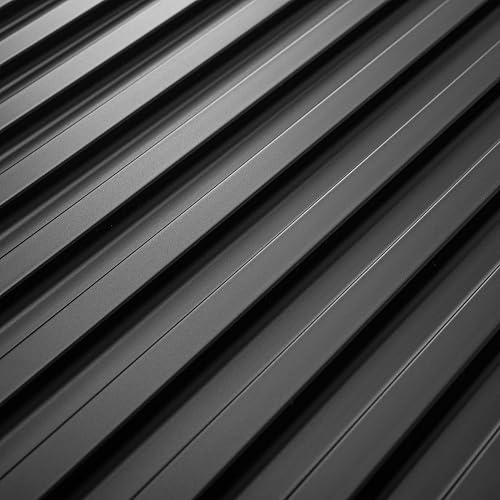 Vista 60 de Art3d Panel de pared de listones, panel texturizado acanalado 3D 12-Azulejos 19.7 x 19.7 pulgadas. - Nogal Cuadrado - Nogal