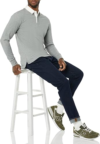 Miniatura 3 de Tienda Essentials Camiseta de rugby de manga larga de algodón orgánico para hombre (anteriormente Tienda Aware)