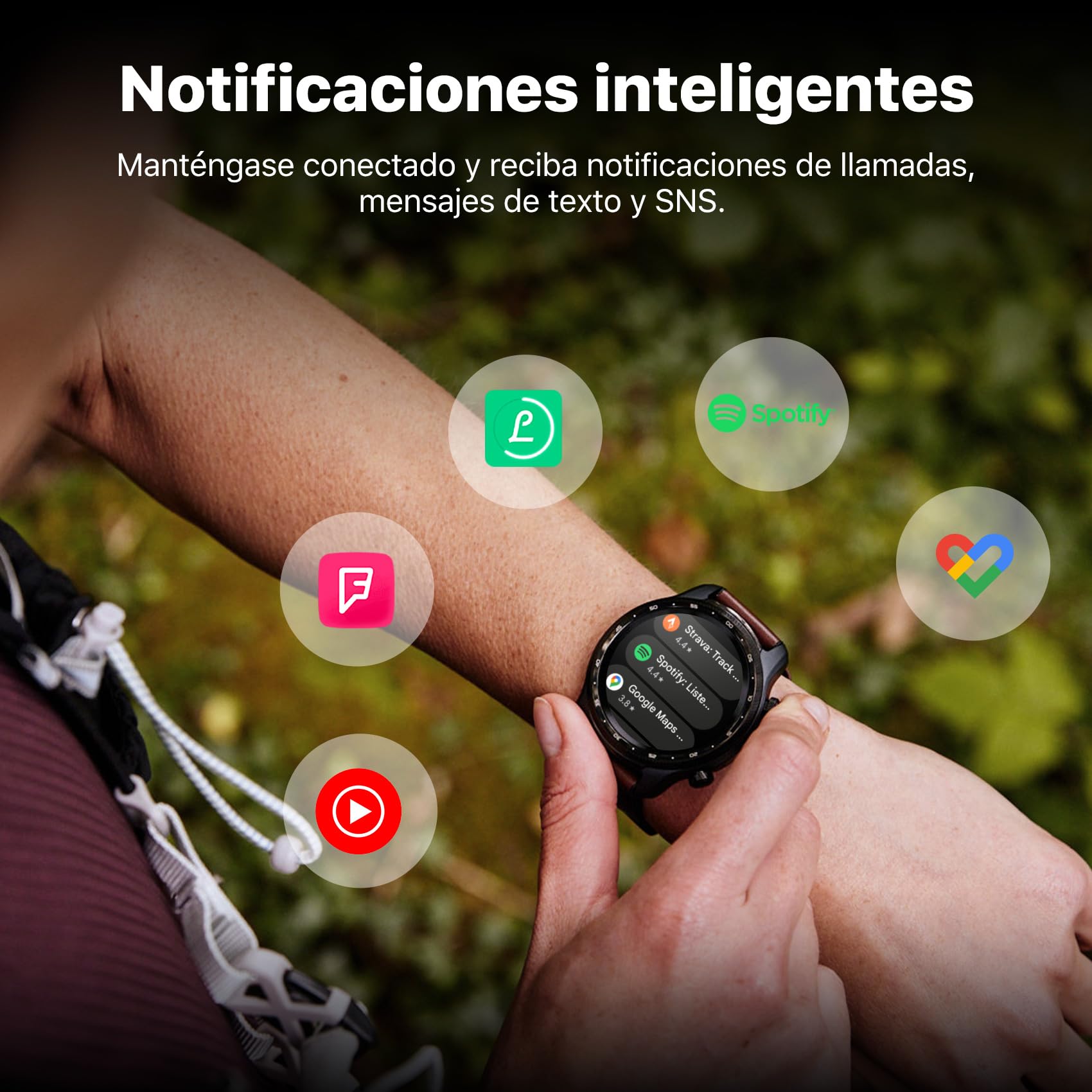 Ticwatch Reloj inteligente Pro 3 Ultra 4G WH11013 LTE con Vodafone OneNumber y Orange eSIM Qualcomm y Mobvoi Dual Wear OS, sistema procesador de detección de oxígeno en sangre, pantalla negra