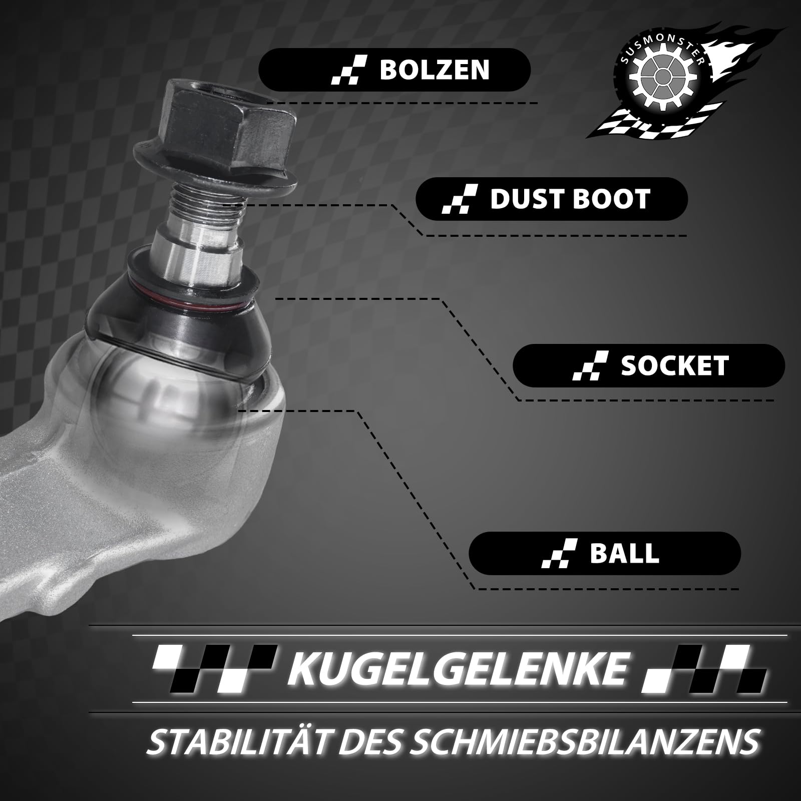 Querlenker Satz Vorne 4 Teilig Vorderachse Kompatibel mit Mercedes-Benz C-Klasse W204 S204 C204 E-Klasse A207 C207 SLK R172