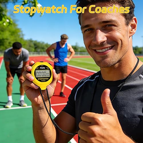 Miniatura 6 de FCXJTU Digital Simple Stopwatch Timer, No Bells, No Alarm, Simple Basic Operation, Silent, Clear Display, ON/Off, Large Display for Swimming Running