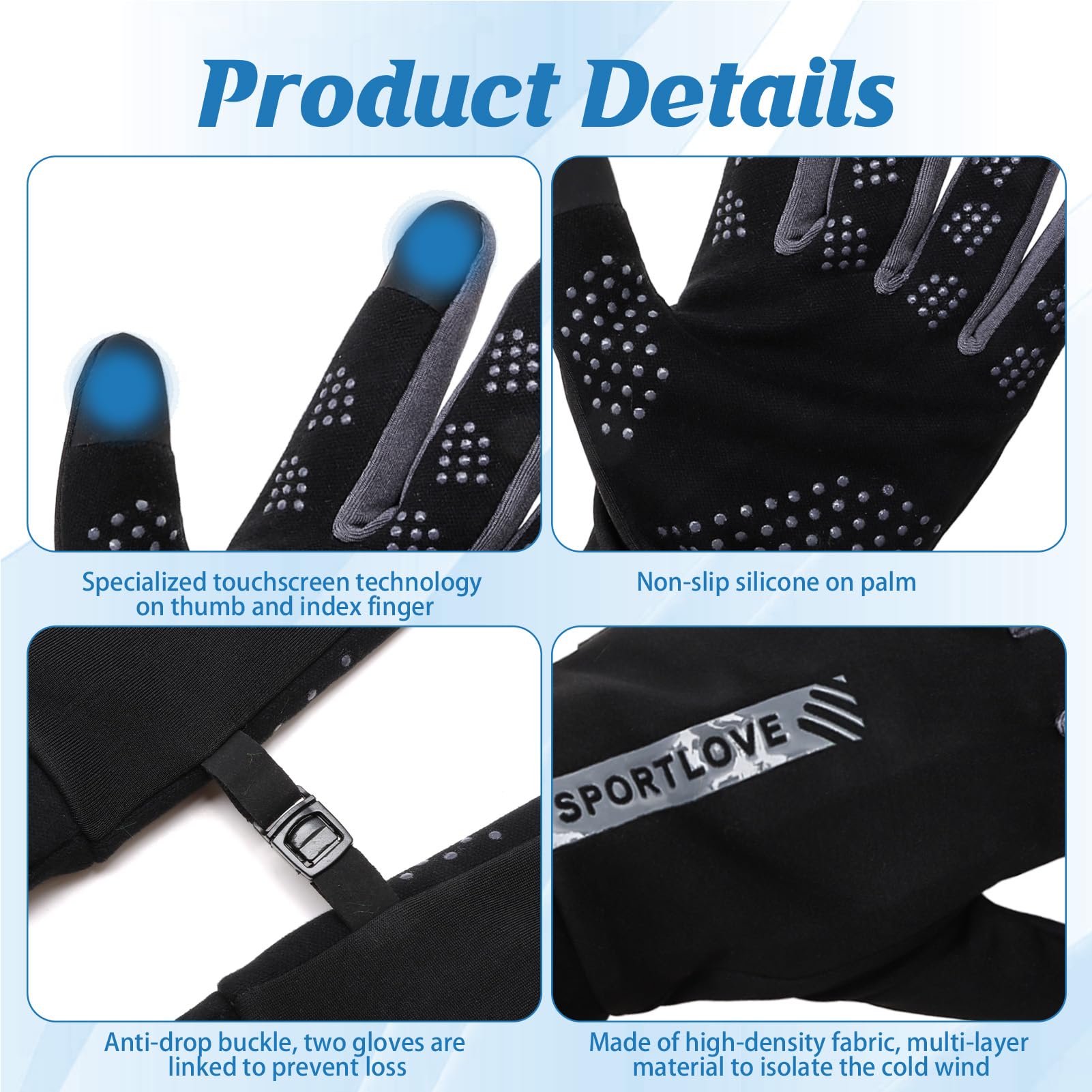 Guanti Ciclismo Termici Touchscreen | Antivento E Antiscivolo | Per Uomo E Donna | Invernali - Foto 12