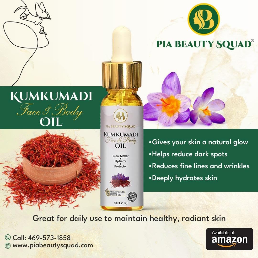 Kumkumadi Tailam Ayurvedic Face Oil – Dark Spots on Face Treatment – Oil for Pigmentation & Dry Flaky Skin – Saffron Infused Ayurveda Facial Oil – 30ml - Image 7
