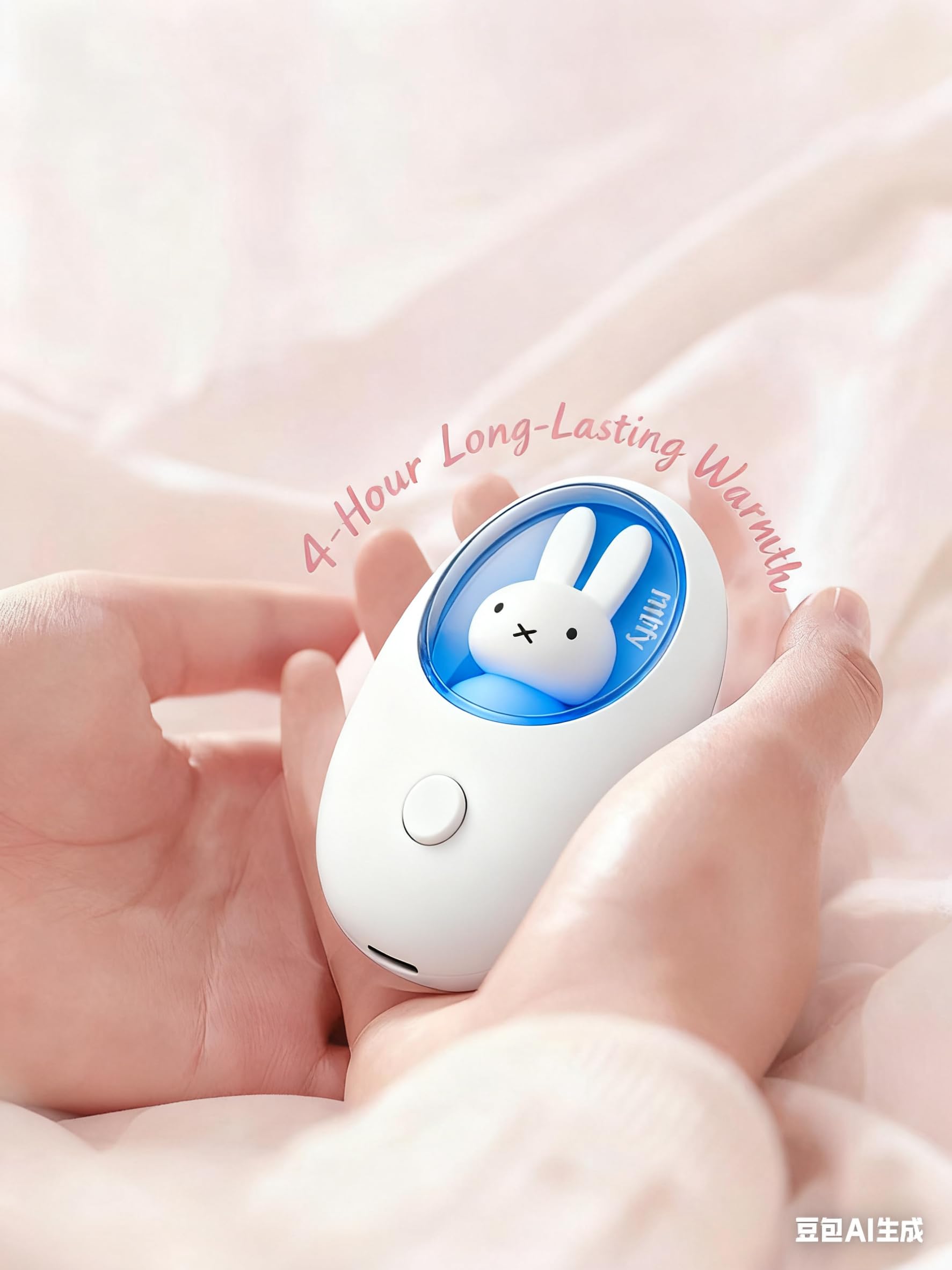 Mipow X Miffy Chauffe-mains portable pour les mains et les yeux, chaleur durable et élégant pour l'extérieur et un usage quotidien (blanc)