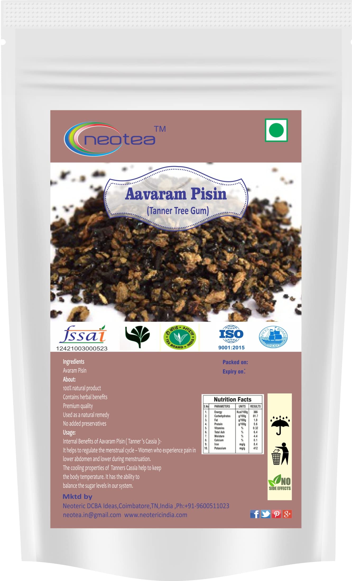 - Neotea Aavaram Pisin 100g | Tanner Tree Gum (Tarwar Phool/Tagedu/Avaram) | 100% Natural & Pure | Herbal Gum for Traditional & Ayurvedic Use