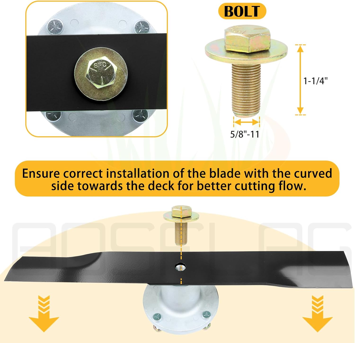 3 Pack 793794 Low Lift Mower Blades with Hardware Replaces 794685 794230 794214 603992 600901 for Hustler 60 inch Mower Blades Hustler Raptor sd 60 Blades Hustler fastrak 60 inch Mower Blades