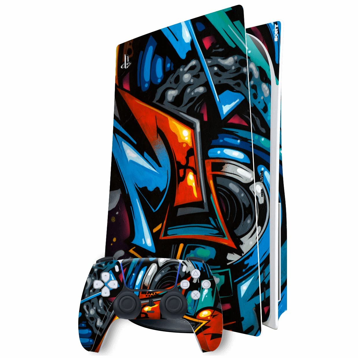 GADGETS WRAP Printed Vinyl Skin Sticker Decal Wrap Compatible with PlayStation 5 (PS5) DISC Edition - Signature Street Art Graffiti Skin Multicolor (B0BW5J4ZMK) Amazon Price History, Amazon Price Tracker
