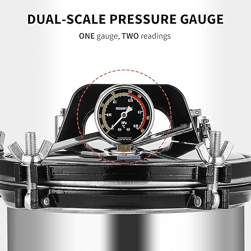 Miniatura 3 de BAOSHISHAN 8L Canner de presión eléctrica 8,4 QT acero inoxidable portátil presión Canner 1KW 110V