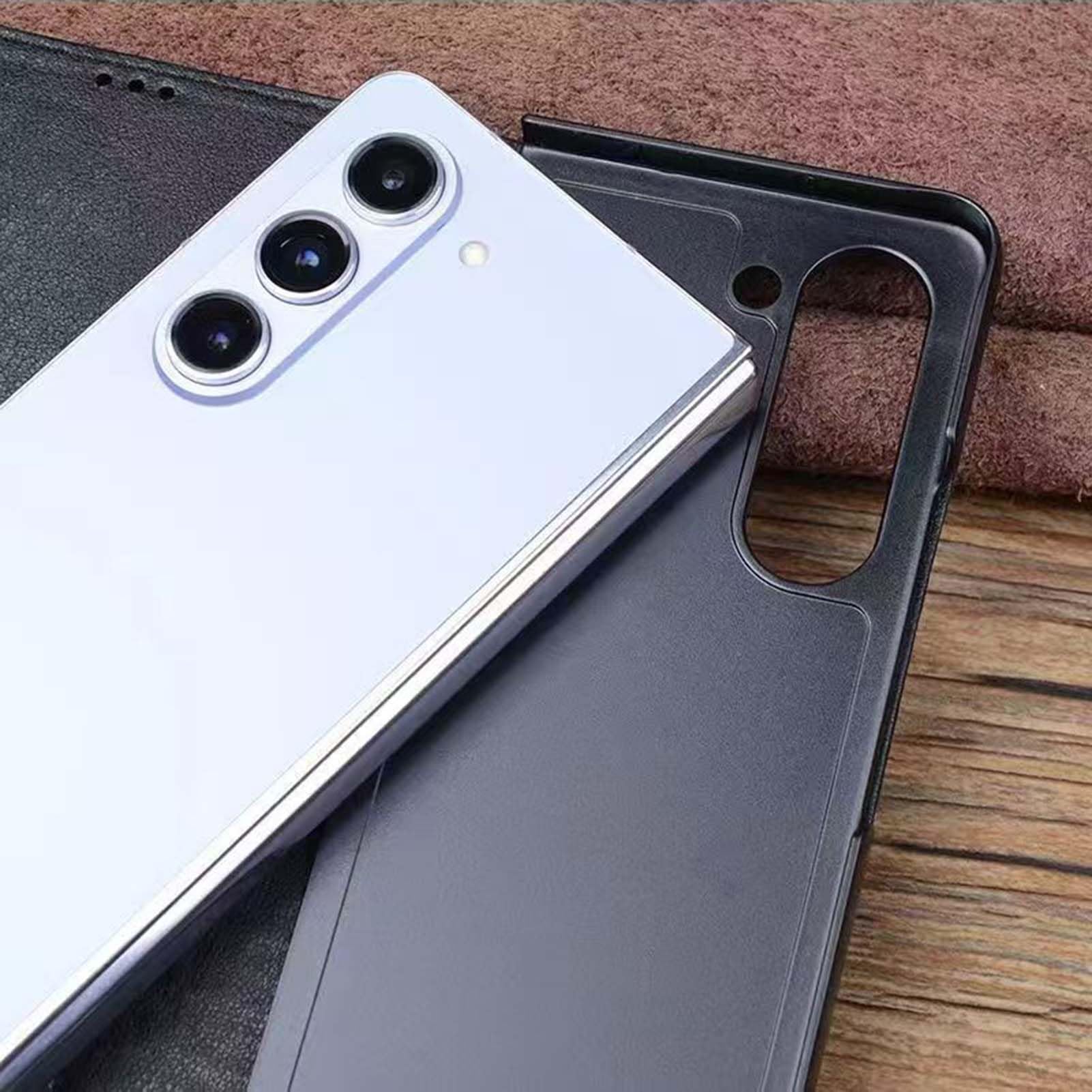 Etui portfelowe do Samsung Galaxy Z Fold 8 Ultra, prawdziwa skóra etui z