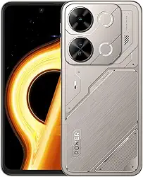 Smartphone Itel P65, 256GB+6+6GB RAM (Titânio) Tela de 6,7', Câmera de 50MP, NFC, Bateria 5000 mAh