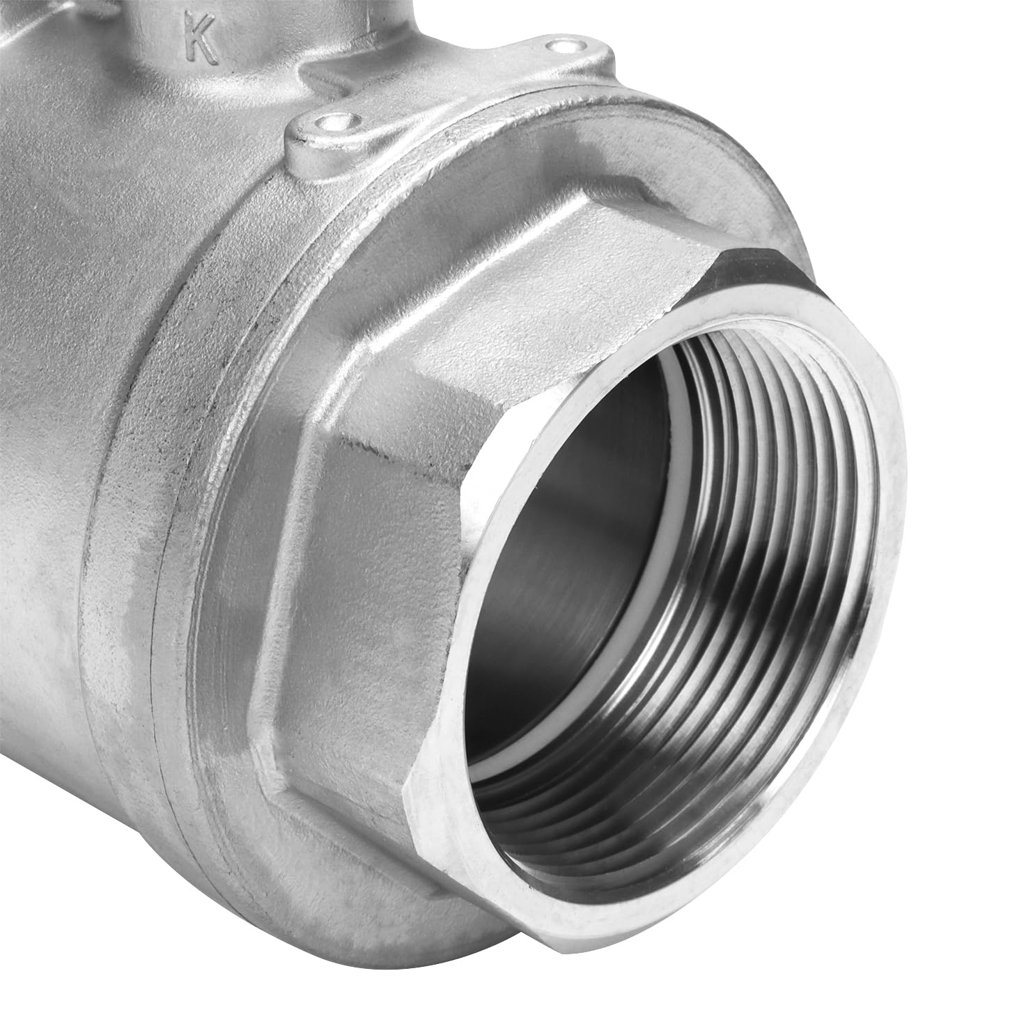DERNORD Vollanschluss-Kugelhahn Edelstahl 304 Heavy Duty für Wasser, Öl und Gas mit blauen Verriegelungsgriffen (2,5 Zoll NPT)