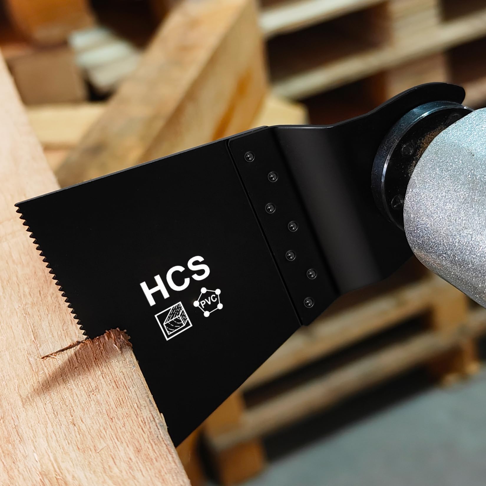 Hojas de sierra oscilantes multifunción de acero al carbono estándar de 2-1/2 pulgadas de ancho para madera, plásticos más suaves, materiales de yeso (paquete de 3)