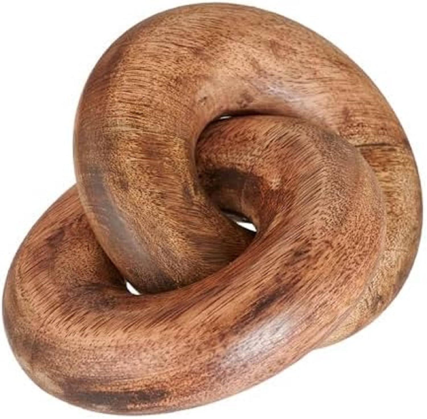 Onlinecraft Wooden Knot For home Decor & office decor books decor Round Shape Knot wooden knot decor ornament Wooden Chain for home decor table decor items mango wood chain color :> Brown (burning, 2)