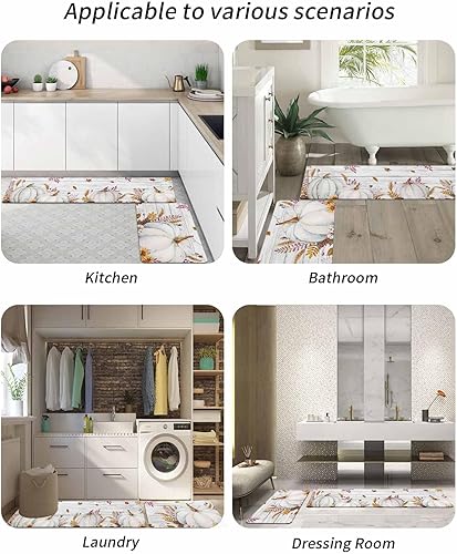 Miniatura 6 de Tapete de baño de calabaza blanca para bañera, antideslizante, de secado rápido y absorbente, de tierra de diatomeas, tapete lavable de cocina,