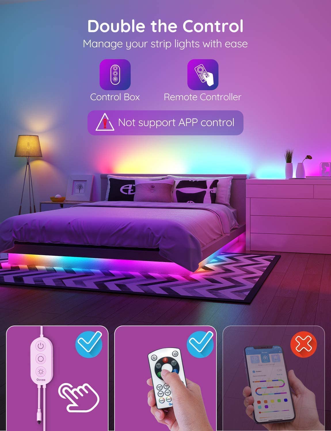 Amazon.com: Govee RGBIC LED Strip Lights, 16.4ft LED Lights with Remote  Controller, 11 Scene Modes and 6 Brightness Color Changing LED Lights, Easy  Installation LED Strip Light for Bedroom, TV, Gaming Room,